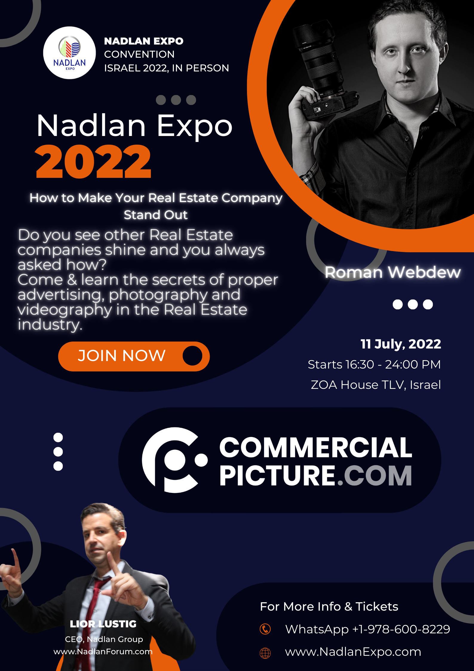 Nadlan Expo 2022 - Roaman Webdew - English - White Logo